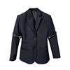 TWOTWINSTYLE Solid Color Notched Collar Long Sleeve Patchwork Button Blazer Women Jackets Coat