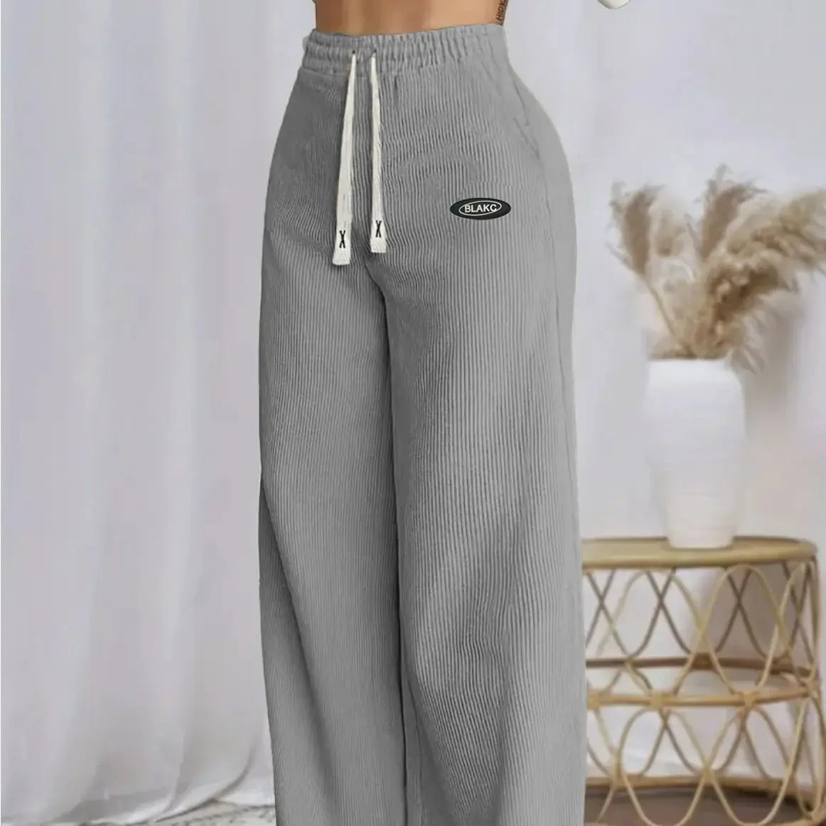 Women's clothing elegant, casual, fashionable, slimming, versatile, corduroy, autumn and winter fabric, long pants