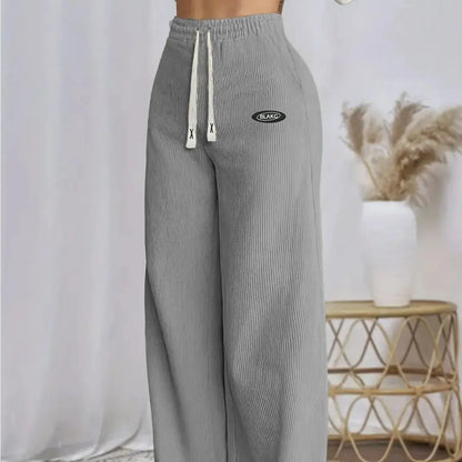 Women's clothing elegant, casual, fashionable, slimming, versatile, corduroy, autumn and winter fabric, long pants